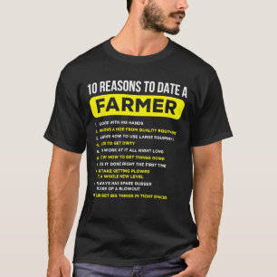 10件の理由農家のユーモアおもしろい農業私 Tシャツ