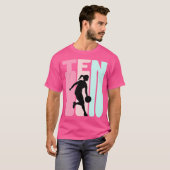 10位誕生日レトロバスケットボール選手十歳 Tシャツ (正面フル)