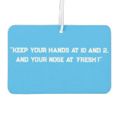 「10保と2で手を カーエアーフレッシュナー (裏面)