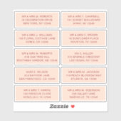 10個のゲスト名アドレスパーティー結婚 シール (シート)