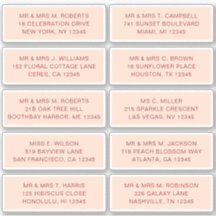 10個のゲスト名アドレスパーティー結婚