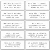 10個のゲスト名アドレスパーティー結婚 シール (正面)