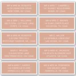 10個のゲスト名アドレスパーティー結婚 シール