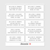 10個のゲスト名アドレスパーティー結婚 シール (シート)