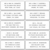 10個のゲスト名アドレスパーティー結婚 シール (正面)