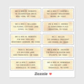 10個のゲスト名アドレスパーティー結婚 シール (シート)