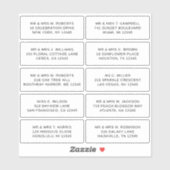 10個のゲスト名アドレスパーティー結婚 シール (シート)