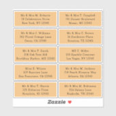 10個のゲスト名アドレスパーティー結婚 シール (シート)