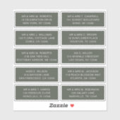 10個のゲスト名アドレスパーティー結婚 シール (シート)