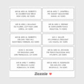 10個のゲスト名アドレスパーティー結婚 シール (シート)