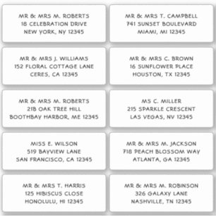 10個のゲスト名アドレスパーティー結婚 シール