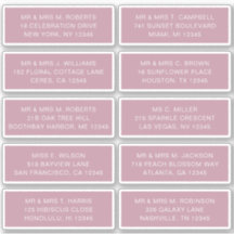 10個のゲスト名アドレスパーティー結婚