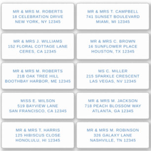 10個のゲスト名アドレスパーティー結婚 シール