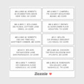 10個のゲスト名アドレスパーティー結婚 シール (シート)