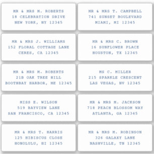 10個のゲスト名アドレスパーティー結婚 シール