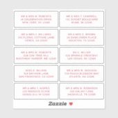 10個のゲスト名アドレスパーティー結婚 シール (シート)