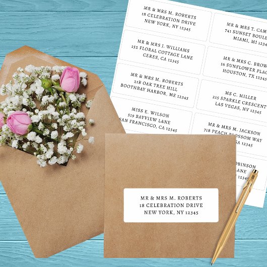 10個のゲスト名アドレスパーティー結婚 シール