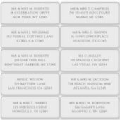 10個のゲスト名アドレスパーティー結婚 シール (正面)
