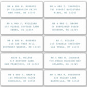 10個のゲスト名アドレスパーティー結婚 シール (正面)