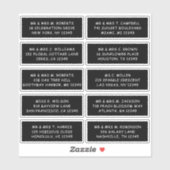 10個のゲスト名アドレスパーティー結婚 シール (シート)