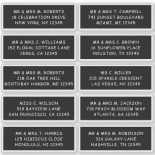 10個のゲスト名アドレスパーティー結婚 シール