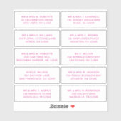 10個のゲスト名アドレスパーティー結婚 シール (シート)