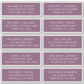 10個のゲスト名アドレスパーティー結婚 シール (正面)