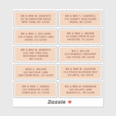 10個のゲスト名アドレスパーティー結婚 シール (シート)