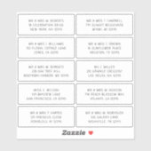 10個のゲスト名アドレスパーティー結婚 シール (シート)