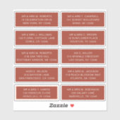 10個のゲスト名アドレスパーティー結婚 シール (シート)