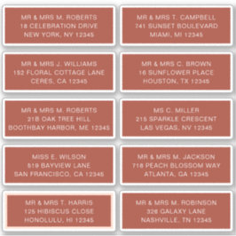 10個のゲスト名アドレスパーティー結婚 シール
