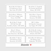 10個のゲスト名アドレスパーティー結婚 シール (シート)