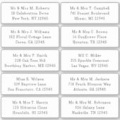 10個のゲスト名アドレスパーティー結婚 シール (正面)