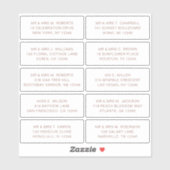 10個のゲスト名アドレスパーティー結婚 シール (シート)