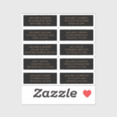 10個のゲスト名アドレスミスティカルブラック シール (シート)