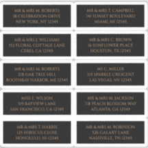 10個のゲスト名アドレスミスティカルブラック