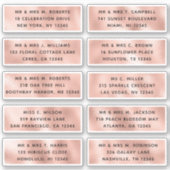 10個のゲスト名アドレス結婚パーティーのSti シール (正面)