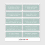 10個のゲスト名アドレス結婚パーティーのSti シール (シート)