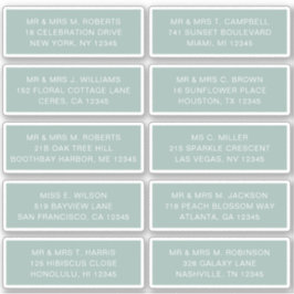 10個のゲスト名アドレス結婚パーティーのSti シール