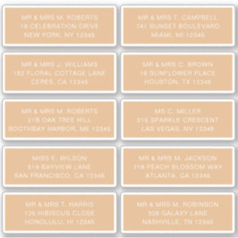 10個のゲスト名アドレス結婚パーティーのSti シール