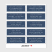 10個のゲスト名アドレスMystical Blue シール (シート)