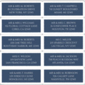 10個のゲスト名アドレスMystical Blue シール (正面)