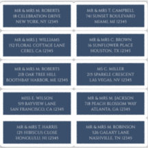 10個のゲスト名アドレスMystical Blue