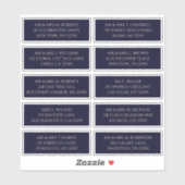 10個のゲスト名アドレスMystical Navy シール (シート)