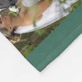 10個の写真をパーソナライズハッピーバレンタインデーティール（緑がかった色） フリースブランケット (角)