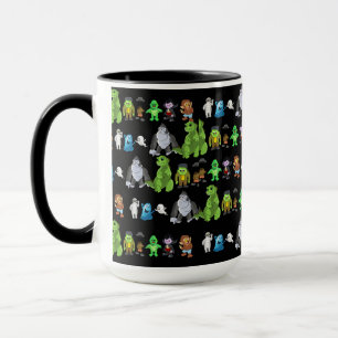 10個の小さなモンスターのマグカップ(黒) マグカップ