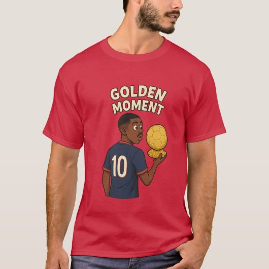 10個の献上品 | 漫画のサッカーヒーローTシャツ Tシャツ (正面)