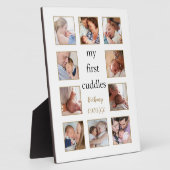 10個の画像が最初の子の名前を並べ生まれたばかりのる フォトプラーク (側面)