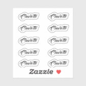 10個セット |小エレガントさなスクリプト名 シール (シート)