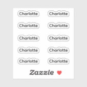 10個セット |小エレガントさなスクリプト名 シール (シート)